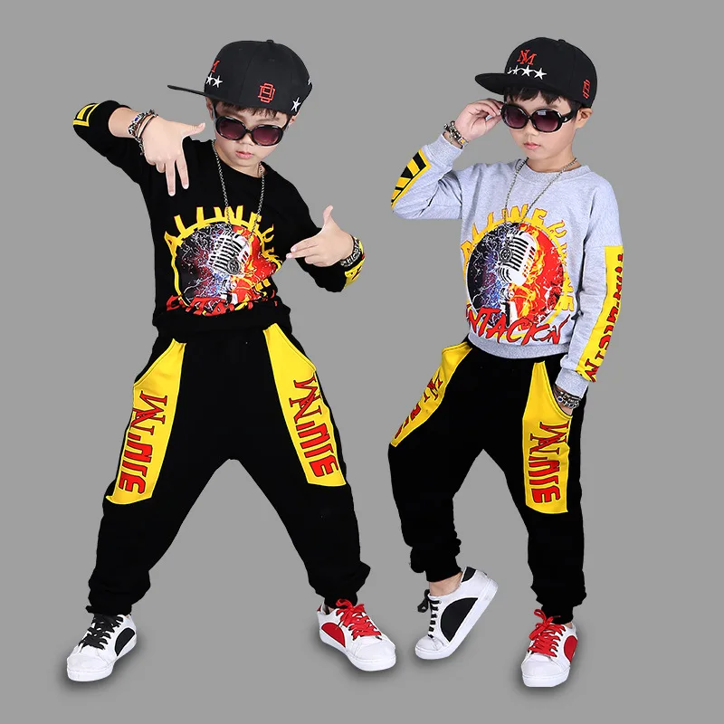 2018 Fall New Arrival Boys Performance Costume Tracksuit Children's Fashion Printing Clothing Set 2 Pcs Kids Sports Suit A831 |