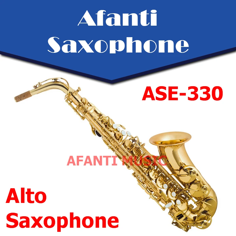 

Afanti Music Eb tone/латунный корпус/золотой альт-саксофон (ASE-330)