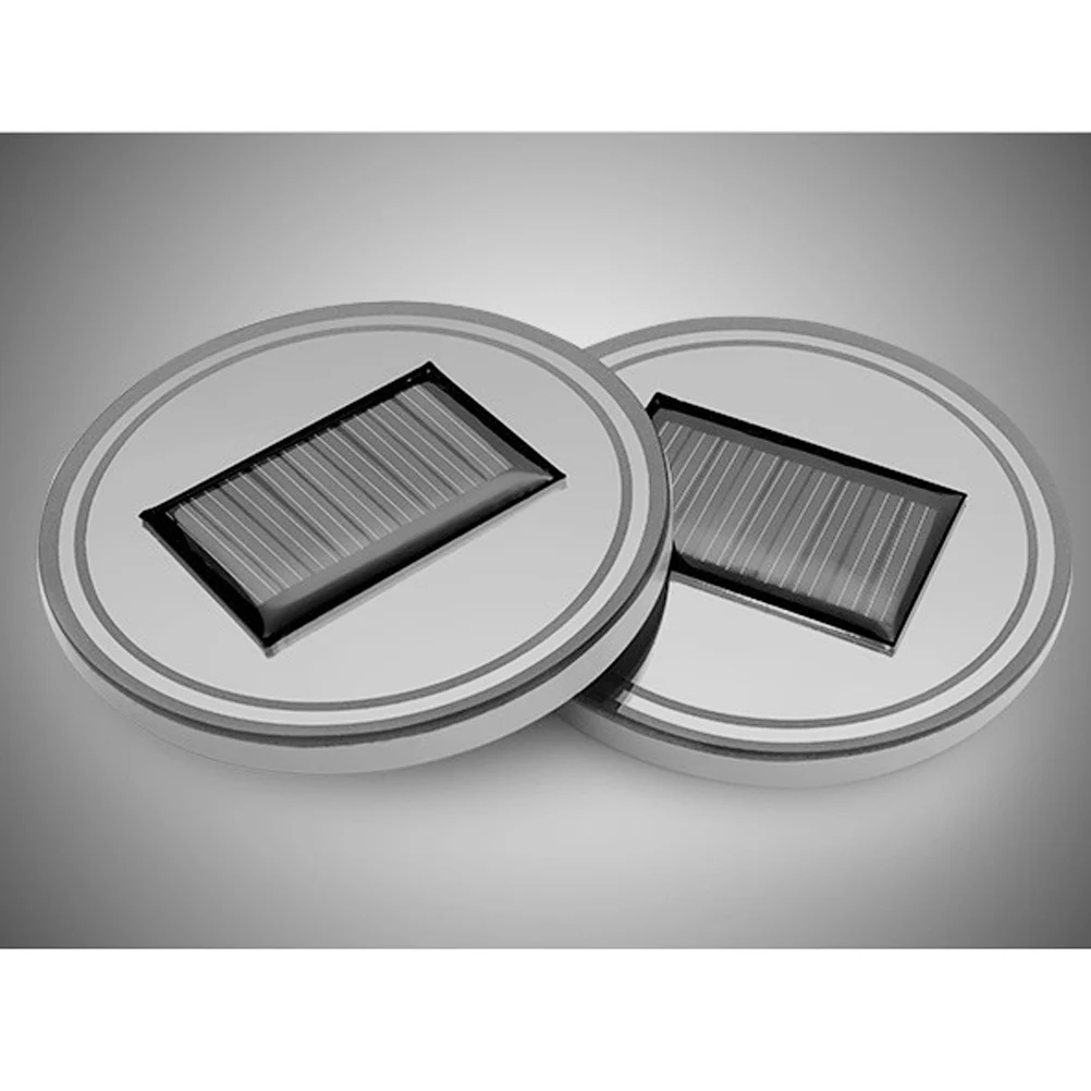 1 шт. Противоскользящий светодиодный подстаканник на солнечной энергии