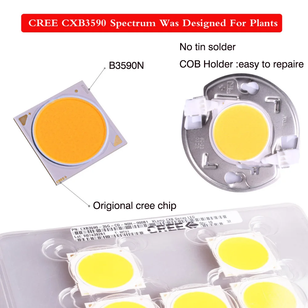 300 W/600 W CREE CXB3590 3500K COB светодиодный свет для выращивания полного спектра Применение meanwell led привод для комнатных растений парник, теплица для выращивания