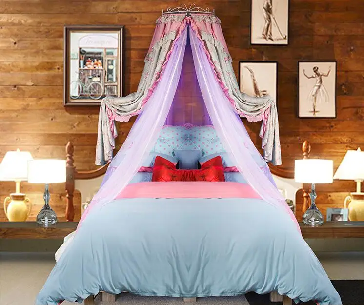 Роскошный дворец принцессы Pastorable москитная сетка с цветочным принтом кровать