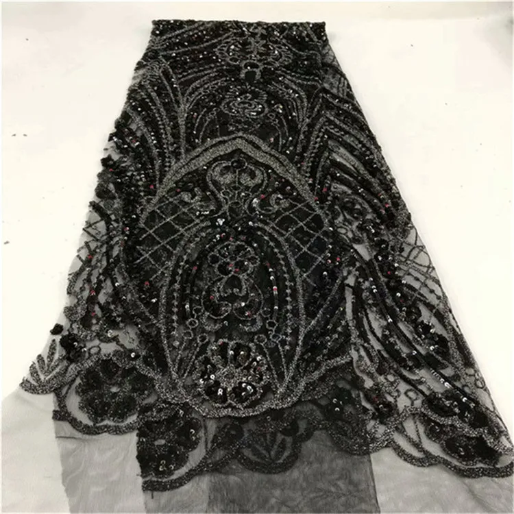 Блестящие серые блестки в африканском стиле Высококачественная сетчатая