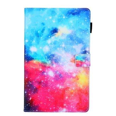 2 Чехол для samsung Galaxy Tab A 10,1 T510 T515 SM-T510 чехол Funda для планшета из искусственной кожи в мультяшном стиле с подставкой+ пленка+ стилус - Цвет: 2