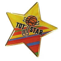 hot sale logo lapel pin with enamel color badge pentagram shape epoxy badge