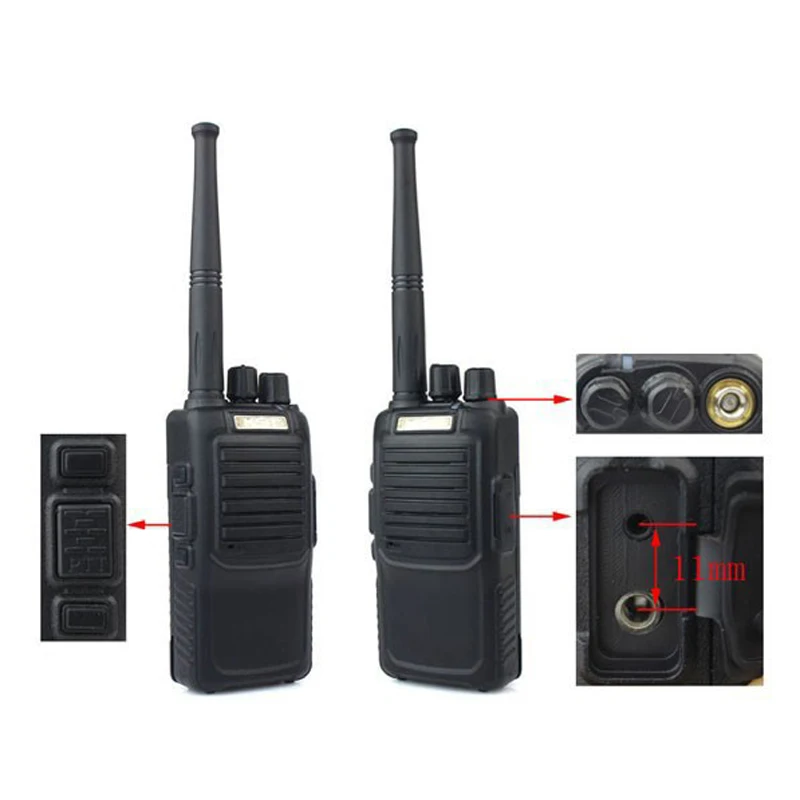 

10pcs New Two Way Radio KST K-666 Black Walkie Talkie UHF 400-470MHz 8W 16CH 3500mAh VOX Wired Clone Portable Two-Way Radio