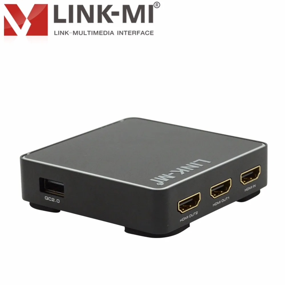 LINK MI 2.0H102 HDMI сплиттер 1x2 4K2K аудио видео 2 0 3D формат поддержка до 1080P @ 60Hz I in out USB порт