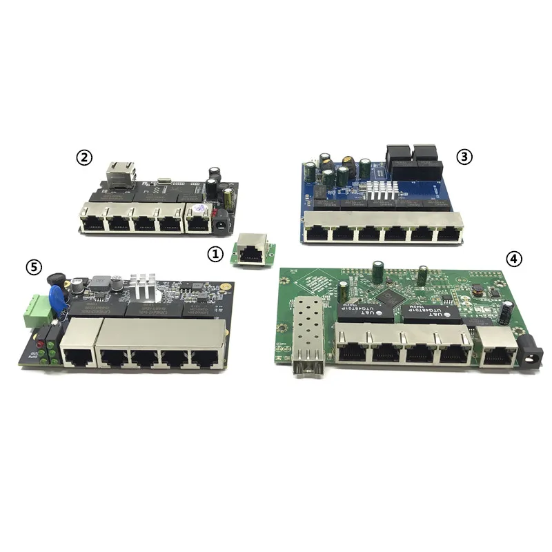 Промышленный коммутационный модуль Ethernet 5/6/8 портов неуправляемый 100/1000 Мбит/с OEM