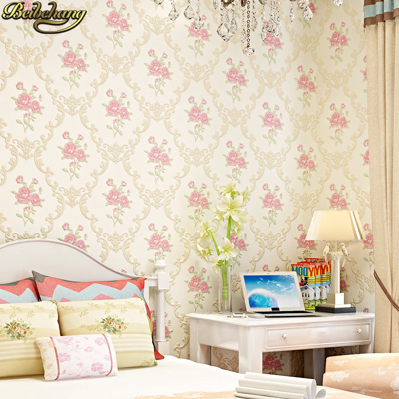 

beibehang Striped flowers wallpaper for walls 3 d rolls Papel de parede 3D mural wall paper roll stereo flooring wall-paper