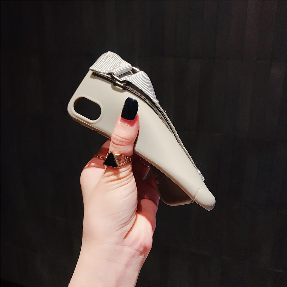 Ретро сплошной цвет чехол с клубникой для IPhone X XS MAX XR модный ремешок силиконовый