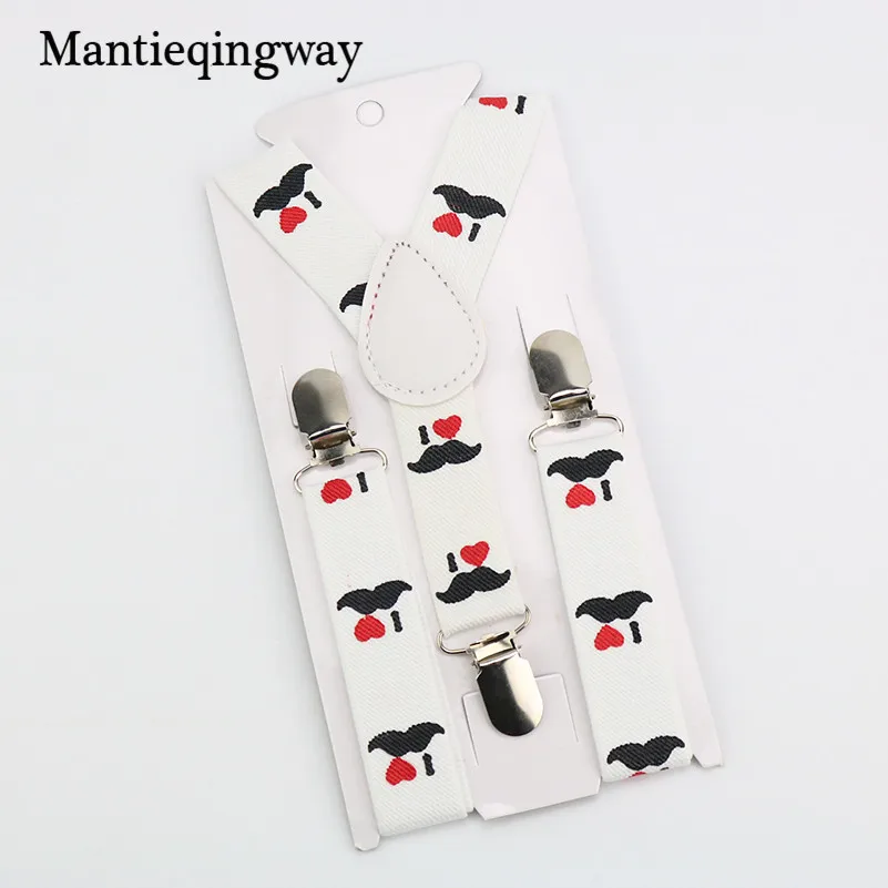 Mantieqingway/подтяжки для детей с рисунком бороды вечерние подтяжки мальчиков и