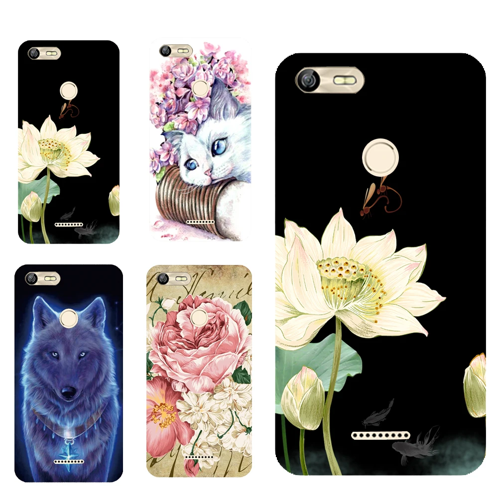 Чехол для BQ 5204 Black Lotus Flower чехол Strike Selfie Animal с цветочным рисунком