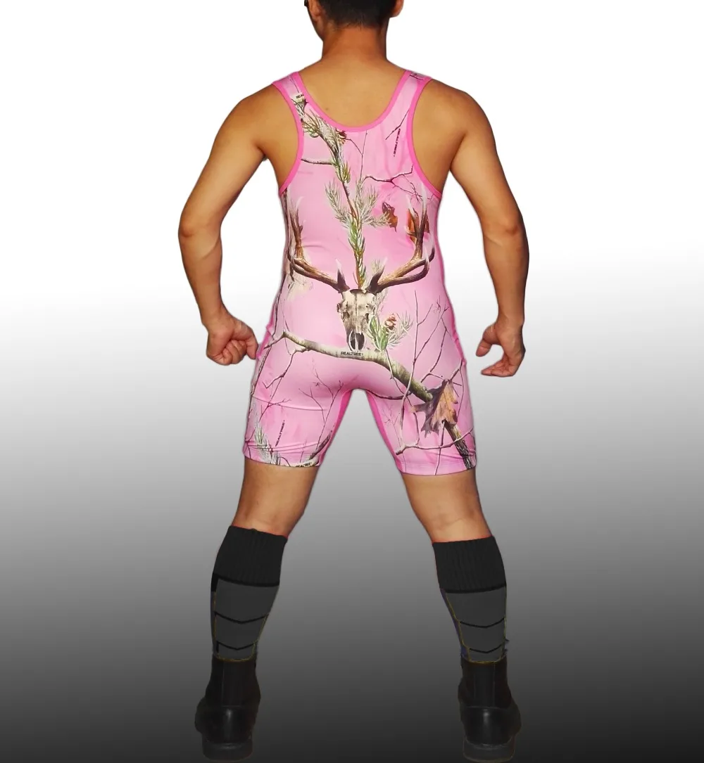 Розовый олень Лось дерево Детская Молодежная тугая борьба майка для