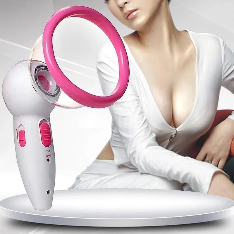 Vibrating Breast Nipple Massage Care Enlarge Enhance Vacuum Pump Cup Bust Breast Infrared Heating Suction Cup Enhancer
