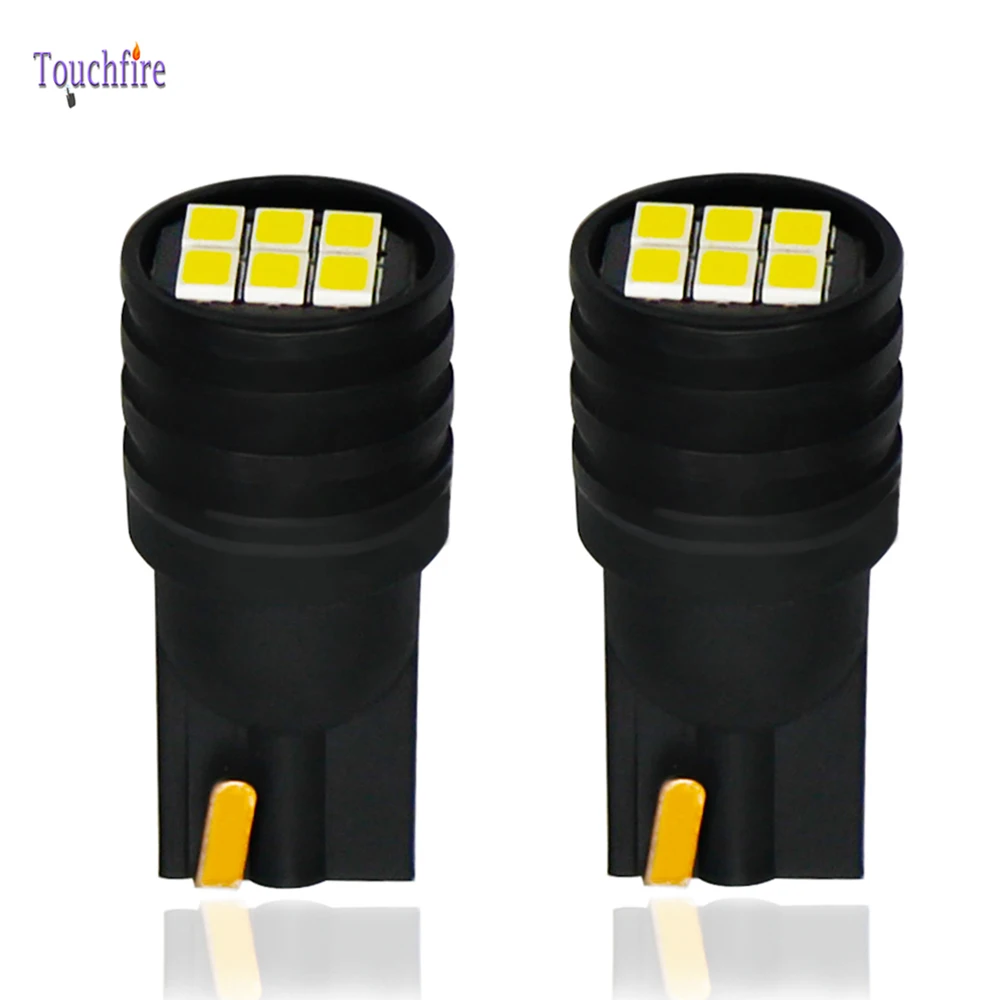 100 шт. Автомобильные светодиодные лампы T10 W5W 6SMD 194 168 Canbus 12 В|Сигнальная лампа| |