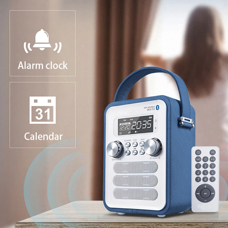 Горячая Высокое качество Bluetooth fm-радио Hands-free Звонки Настольный Будильник карта портативный мини беспроводной стерео плеер сабвуфер