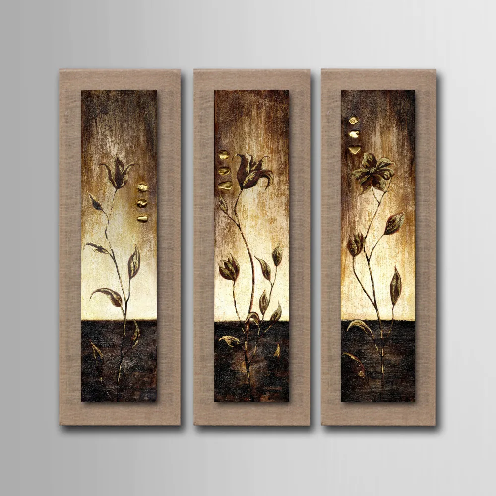 

No Frame Oil Painting On Linen Abstract Flower Wall Art for Home Decoration Parrot Artwork The Picture Home Decor Painting