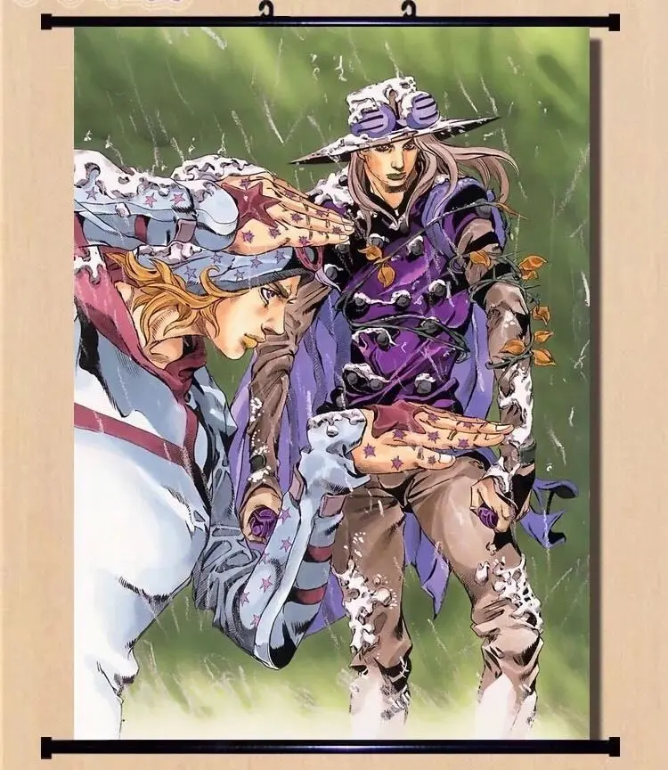 Аниме плакат японский JoJo странные приключения стены прокрутки напечатанные