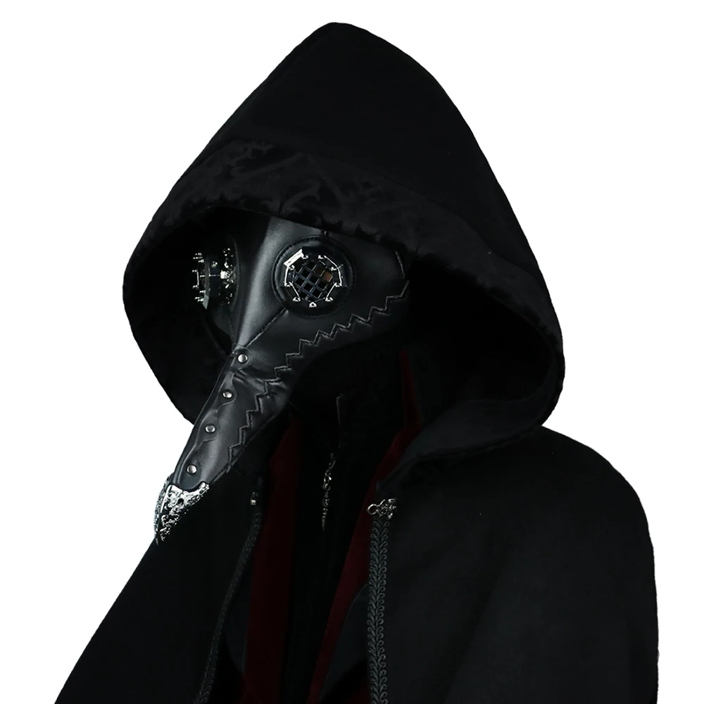 Панк чума искусственная Готическая длинная носовая клюва кожаная маска женская