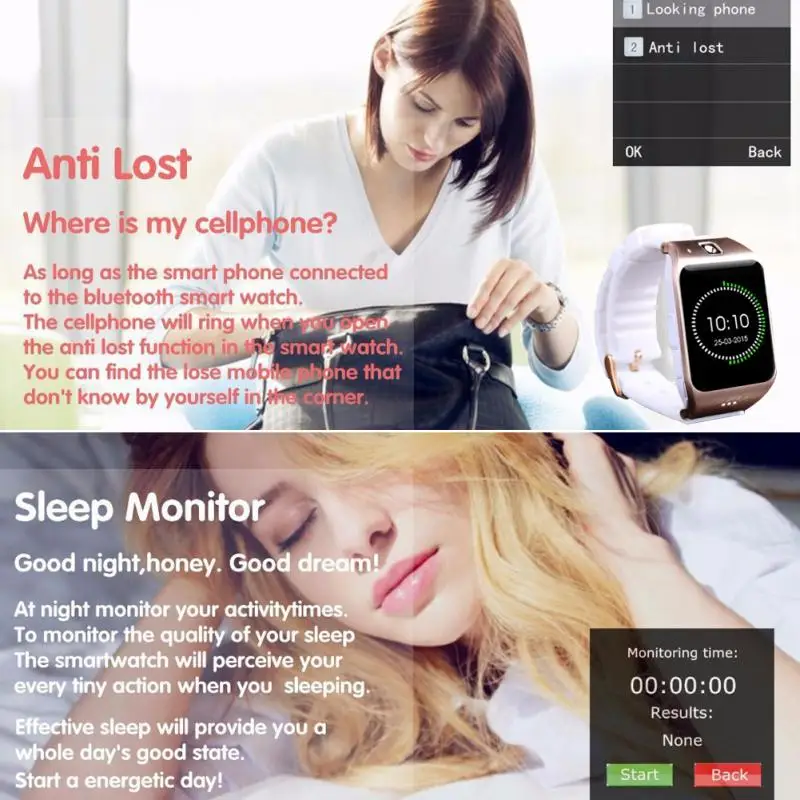 LG118 Bluetooth Смарт-браслет наручные часы Встроенный NFC камера Поддержка sim-карты 1,54 дюймов HD экран для Android iPhone Xiaomi band