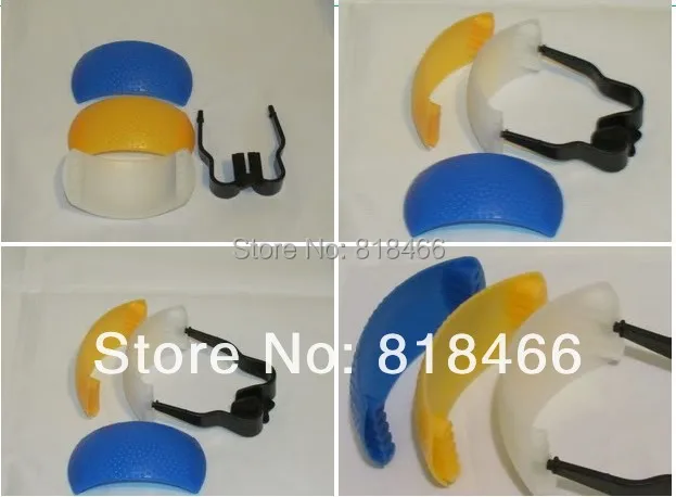 Бесплатная доставка + номер отслеживания 12 шт./лот 3 цветный Рассеиватель Вспышки