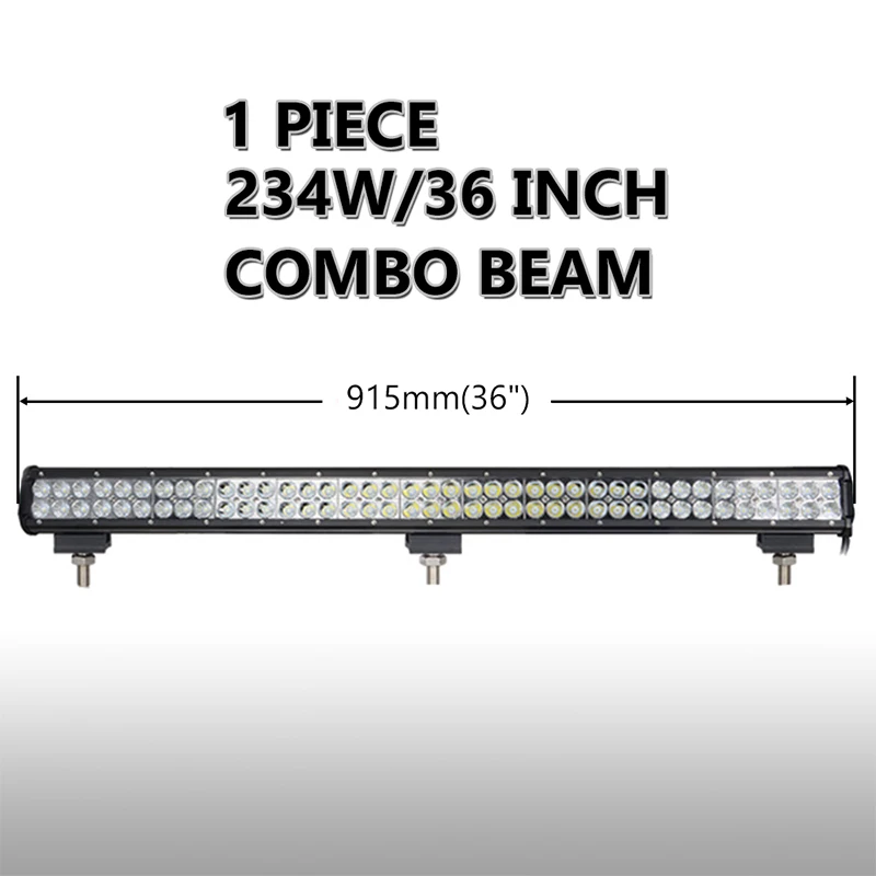 1pcs 234w 36inch 4, 7, 9, 12 лет 17 20 28 36-44 дюйма внедорожный светодиодный светильник бар комбо балка Barra светодиодный бар offroad 12V 24V светодиодный рабочий светильник для 4x4 УАЗ ATV внедорожник - Цвет: 1pcs 234w 36inch