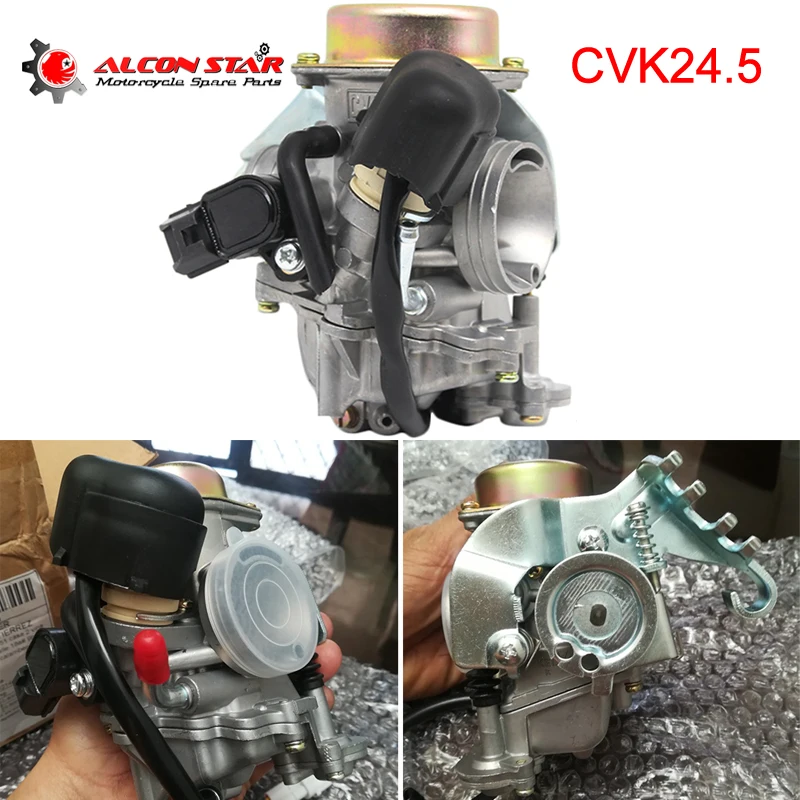 

Alconstar- CVK24 24.5mm Carb Motorcycle Carburetor Electronic Choke GY6 100 125 150CC Scooter ATV Quads Buggy Replace Keihin