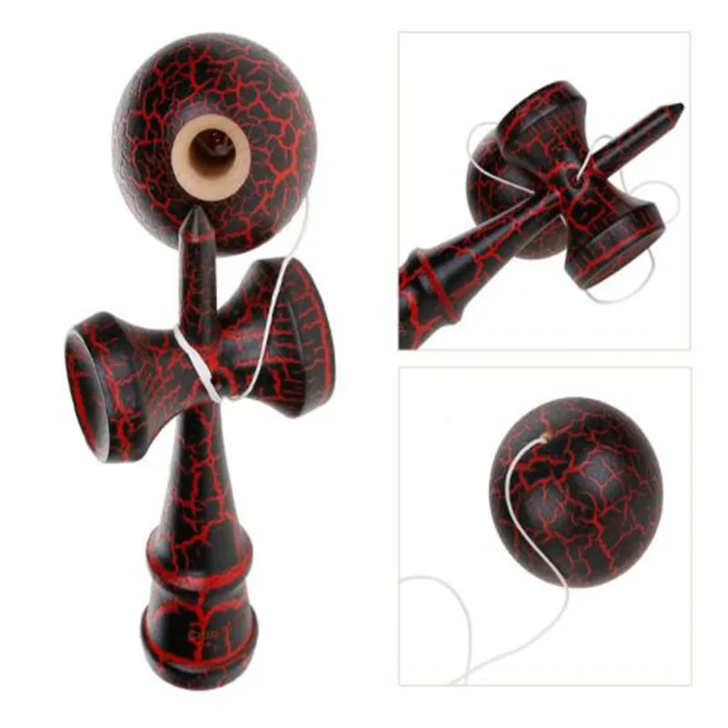 18 см Новый Полный Хрустальный деревянный шар Kendama образование традиционная игра