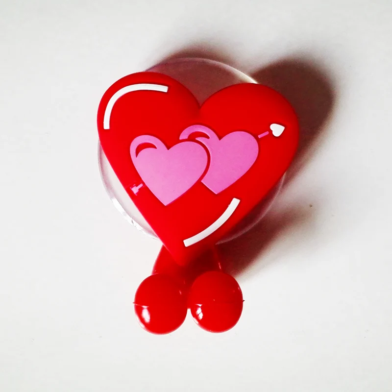 Heart Милые животные Миньон hello kitty мультфильм присоска держатель зубной щетки аксессуары для ванной комнаты 16 цветов настенный держатель на присоске F0081 - Цвет: Heart
