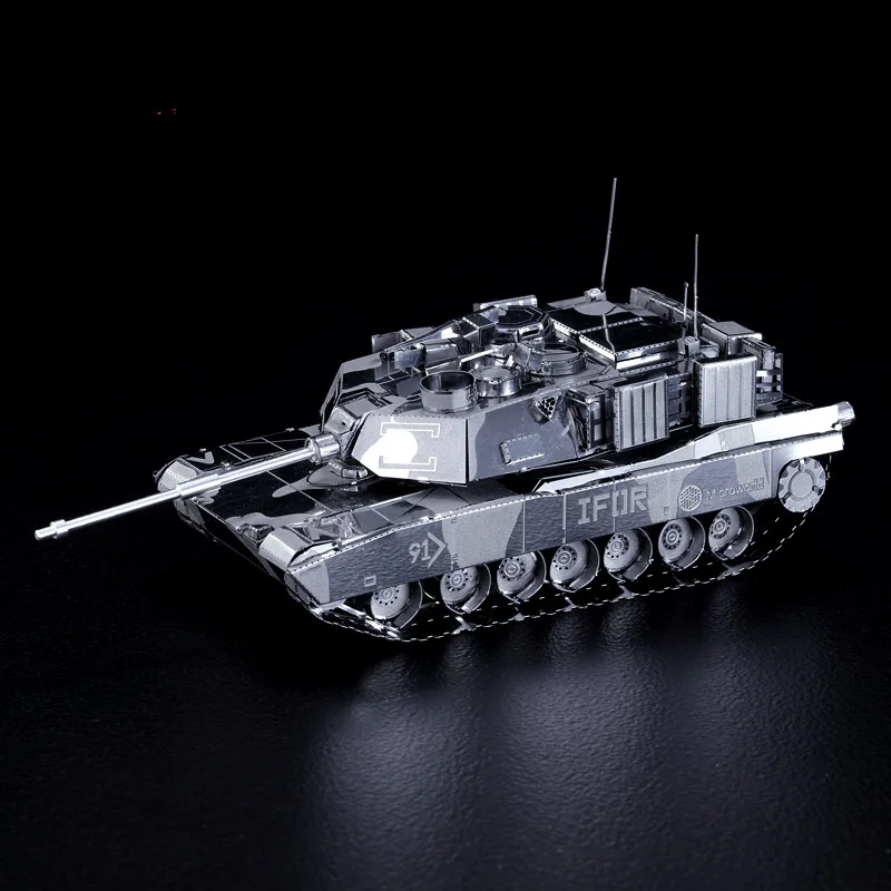 Abrams M1A2 Sep Tank Fun 3d Металл Diy набор миниатюрных моделей головоломки игрушки детские