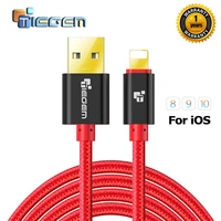 tiegem usb cable for iphone 13 12 11 pro max xs x 8 plus cable 2 4a fast charging cable for iphone 7 charger cable usb data line
