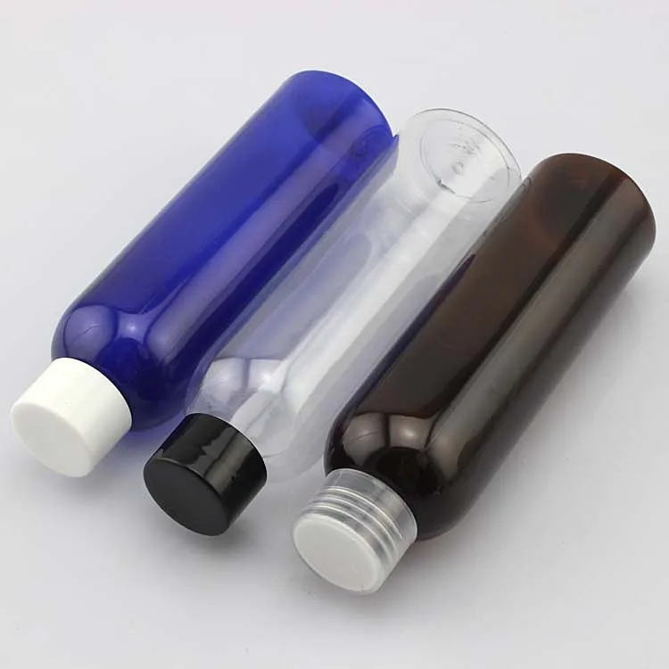 

150ml liquid ordinary lid capping agent points bottling PET plastic bottles spot transparent brown bottle