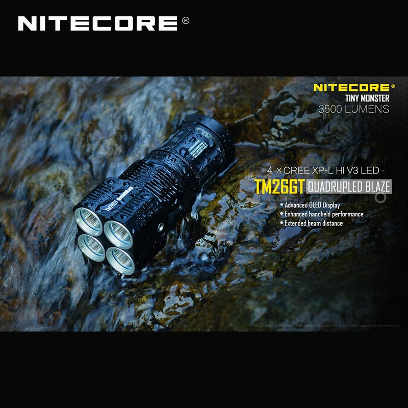 Новый продукт 2016 крошечный монстр нитекор TM26GT 3500 Lumnes CREE XP L HI V3 светодиодный