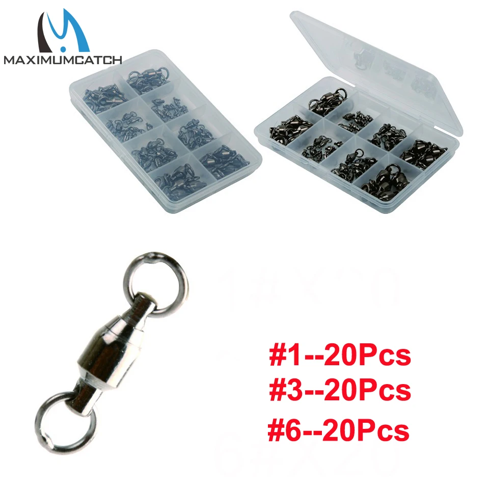 Высокое качество 3 размера 60 шт./лот упаковка с отсеками шарикоподшипник для