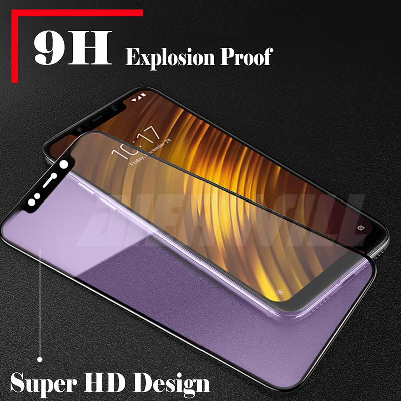 Стекло для Pocophone F1 закаленное стекло полное покрытие 9H Премиум Защита экрана Xiaomi