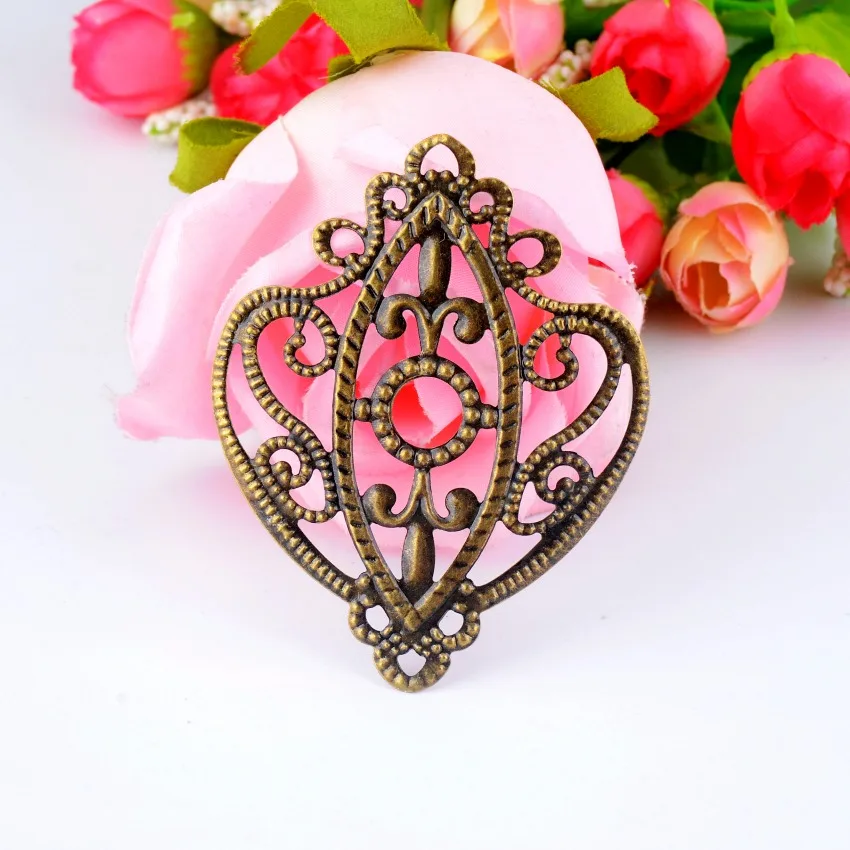 Бесплатная доставка розничная продажа 5 шт. бронзовые филигранные коннекторы