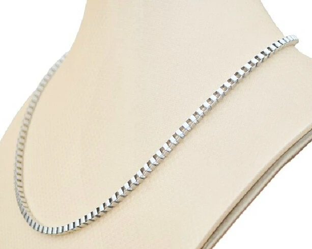 Free Ship 100pcs Lot of Jewelry Best Price Women Girls Stainless Steel Thin 2.4mm Fashion Box- Link chain necklace 18-28'' |