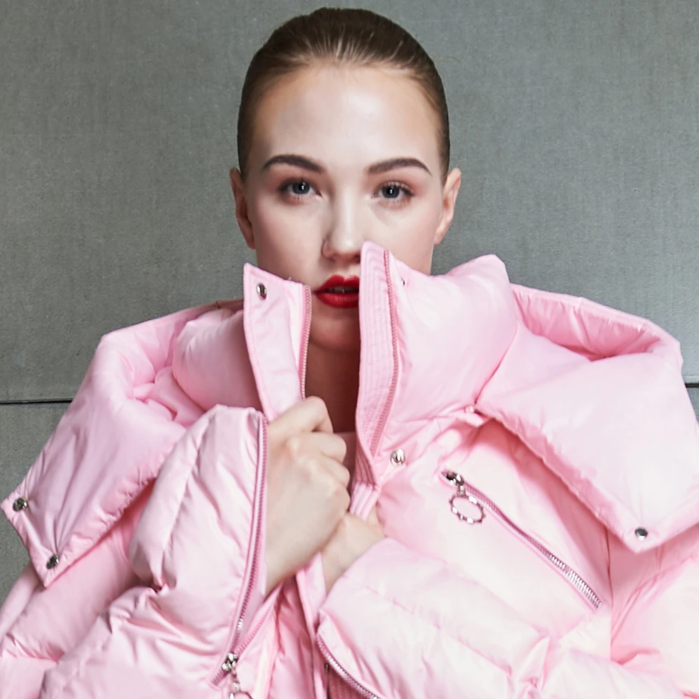 Высококачественное Брендовое женское пуховое пальто 2018 европейский и