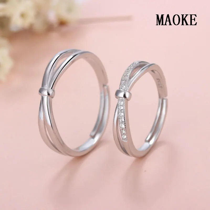 Promotions S925 Sterling SV Micro Inlay Heart Love Live Couple Ring Fashion Jewelry for Women's Gifts | Украшения и