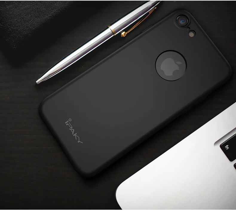 Чехол iPaky для iphone 7 Plus чехол 360 Полное покрытие для Apple iphone 8 Plus чехол+ стеклянная пленка PC Coque для iphone 7 8 8plus чехол s