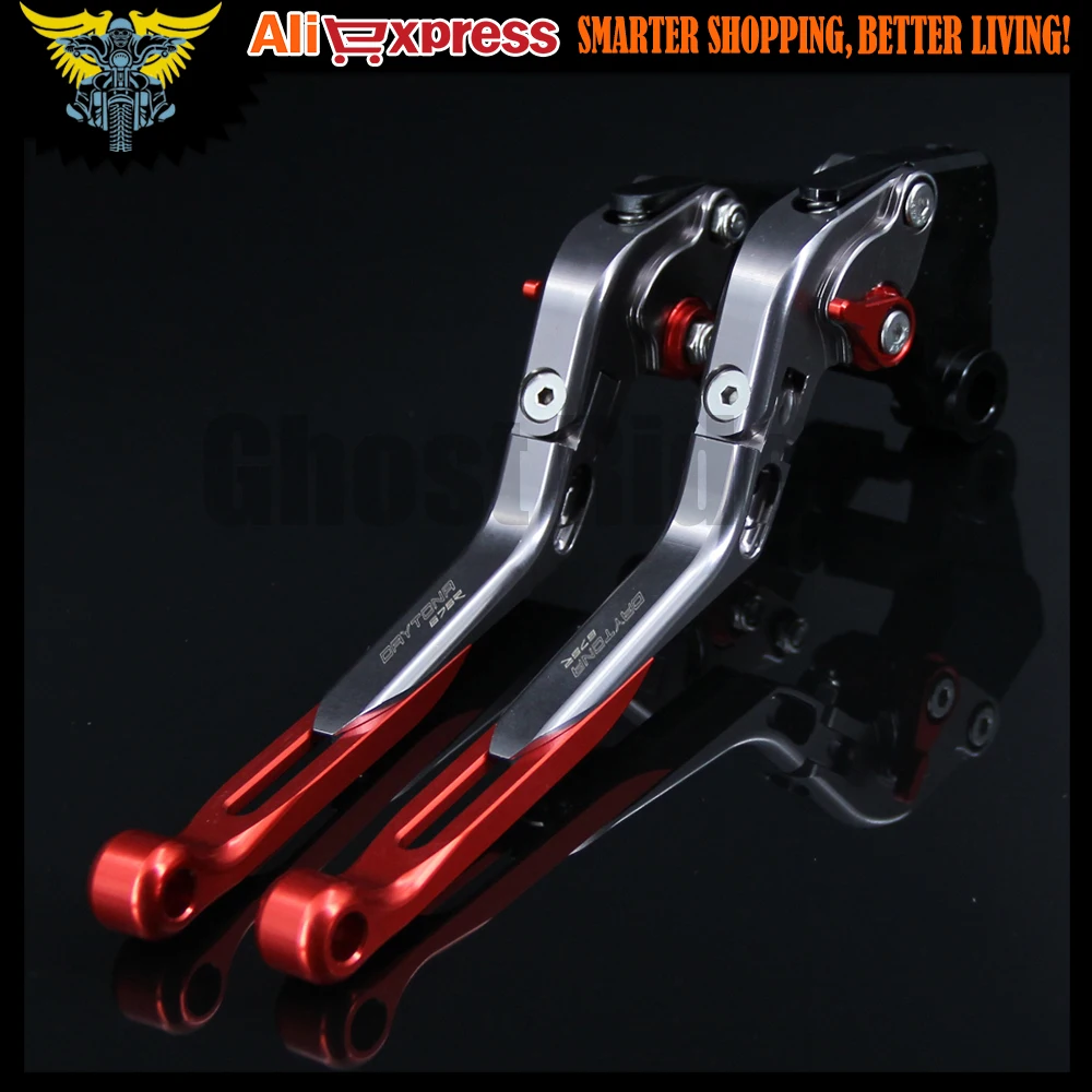 Лазерный Логотип (DAYTONA 675R) красный + титановый CNC рычаги сцепления тормоза