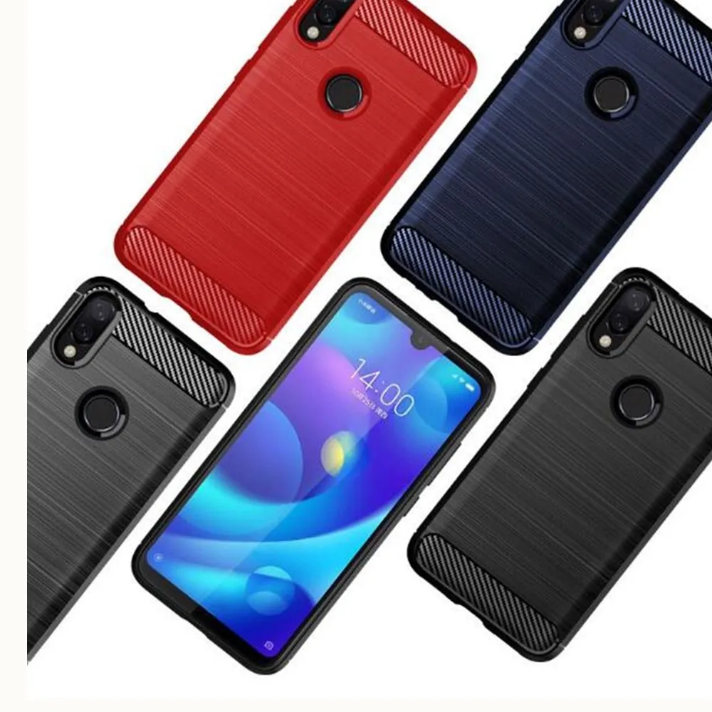 Чехол из углеродного волокна для Xiaomi Mi Play резиновые силиконовые чехлы телефонов