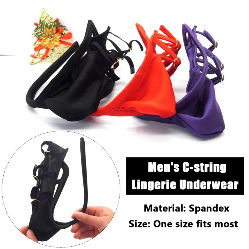 Мужские сексуальные стринги C Нижнее белье невидимое нижнее полые петли трусы T