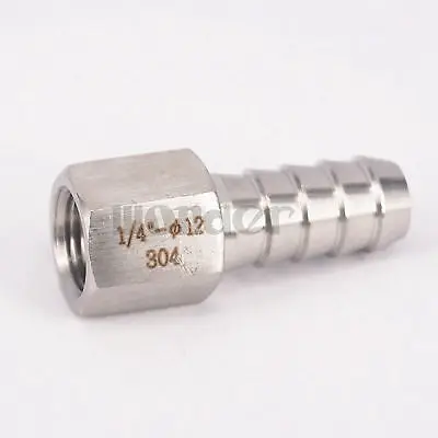 Соединитель BSP с внутренней резьбой на 12 мм для шланга зазубринами 1/4 дюйма из