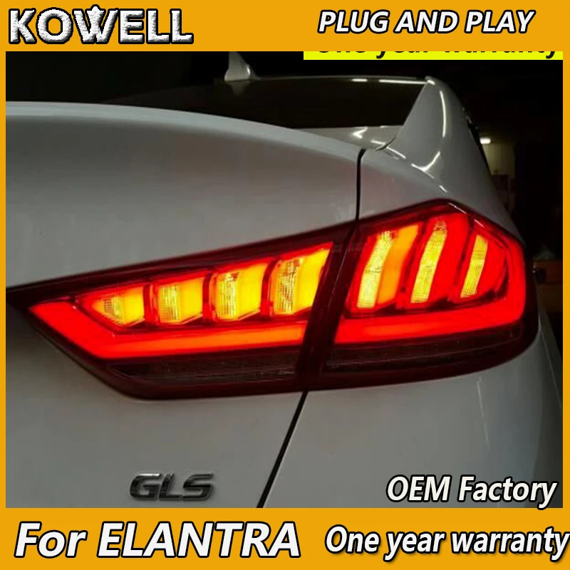 KOWELL стайлинга автомобилей для Hyundai ELANTRA 2017 2018 хвост светильник s светодиодный