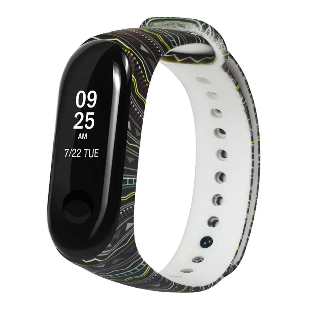 Камуфляжный браслет для Xiaomi Mi Band 4 ремешок силиконовый ремешок с цветочным принтом miband 3 Аксессуары для xiaomi miband 4 NFC band