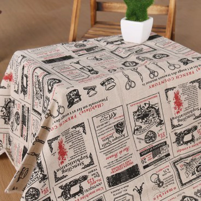 По выгодной цене! Винтаж 50x150 см 4 вида конструкций газета печатных хлопок лен ткань для одежды шторы DIY шитье