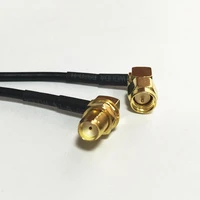 new sma male plug right angle switch sma female jack nut right angle jumper cable rg174 wholesale 20cm 8 adapter