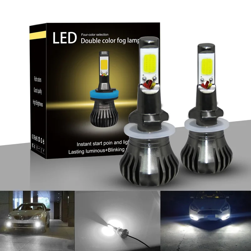 2 шт. светодиодные лампы 880/881 COB 6000 лм 3000 К|Передние LED-фары для авто| |