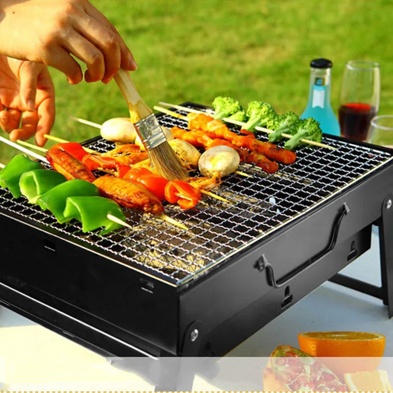 1 Набор стальных наружных складных решеток для барбекю переносных бытовых