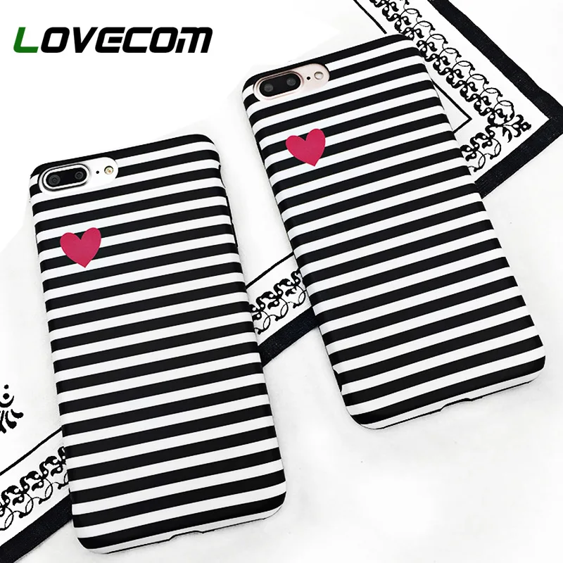 Модный чехол для телефона LOVECOM в полоску с сердечками для iPhone 11 Pro Max XS Max XR 6 6S 7 8 Plus X мягкий чехол IMD